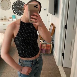 american eagle tie back tank top